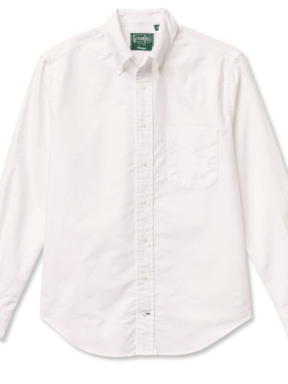 Gitman Brothers “Vintage” White Button-Down Oxford Shirt